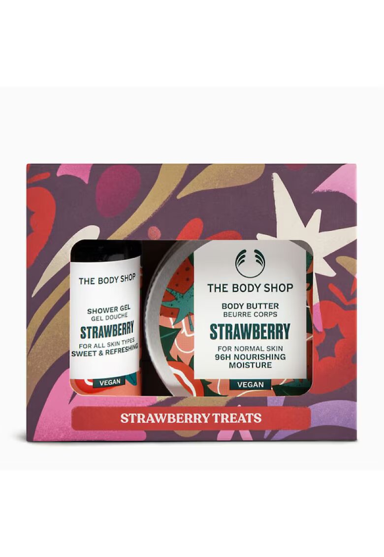 The Body Shop Set Cadou Strawberry Intro Treats XM25 Gel de dus 60 ml - Unt de corp 50 ml - mulicolor