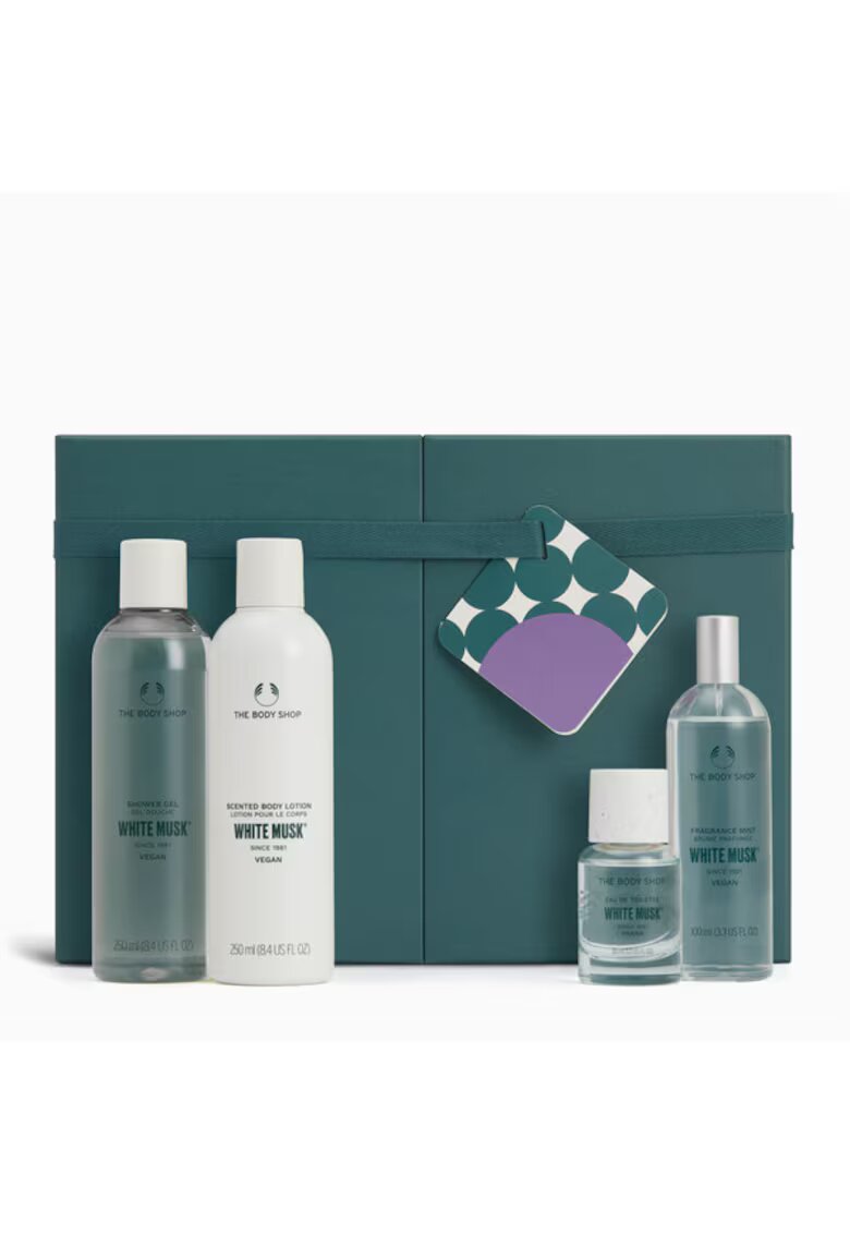 The Body Shop Set cosmetice - White Musk Collection - Gel de dus 250 ml - Lotiune de corp 250 ml - Spray parfumat 100 ml - Apa de toaleta 30 ml