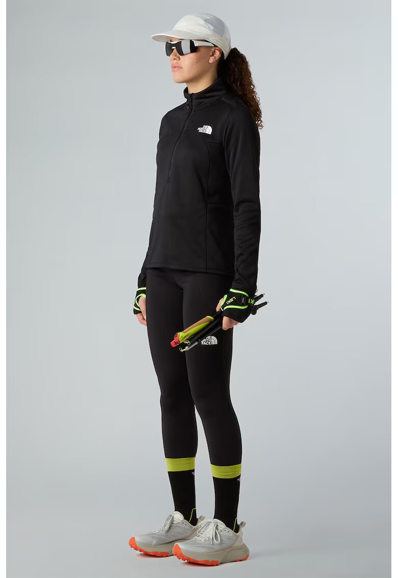 The North Face Bluza cu fermoar scurt pentru alergare pe teren accidentat Winter Warm Pro - Negru