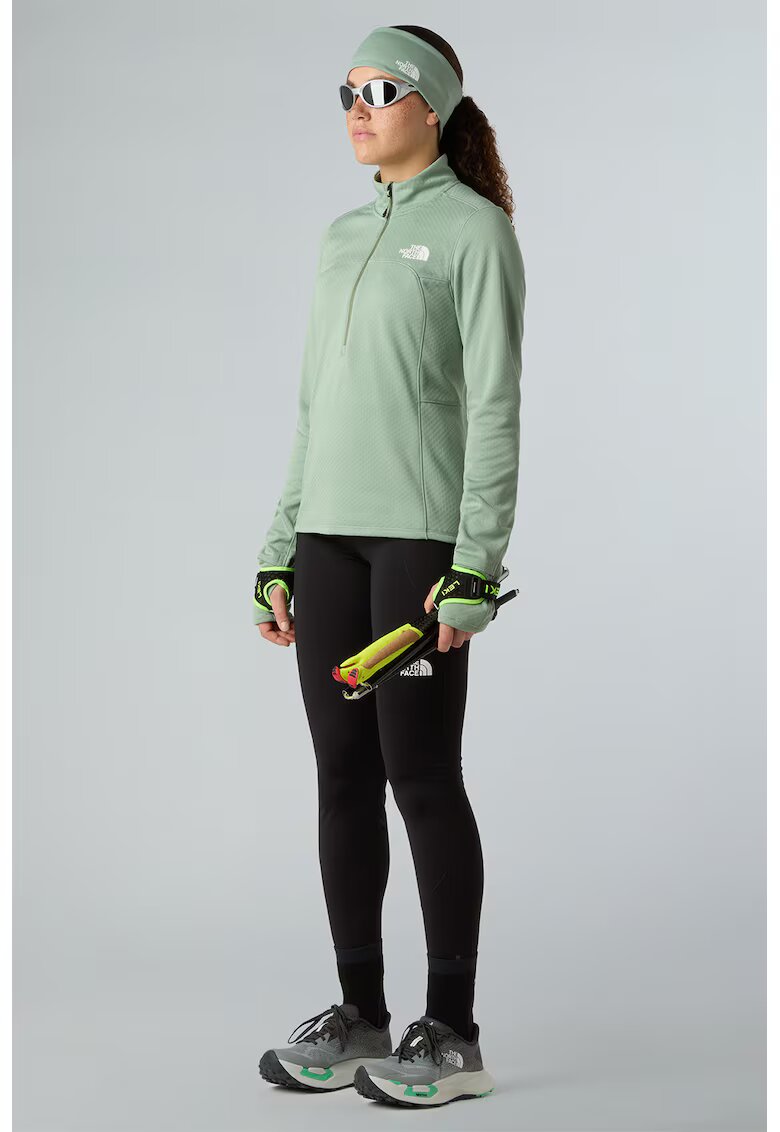 The North Face Bluza cu fermoar scurt pentru alergare pe teren accidentat Winter Warm Pro - Verde deschis