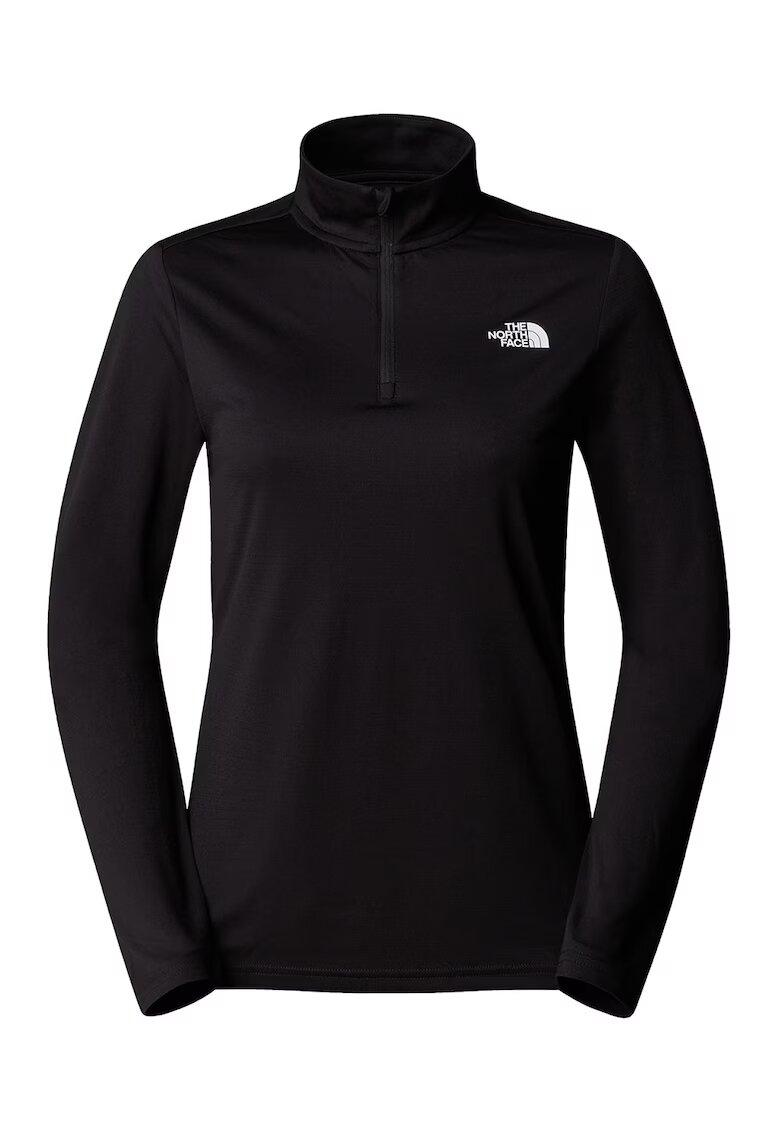 The North Face Bluza cu logo si fermoar scurt - pentru antrenament - Negru