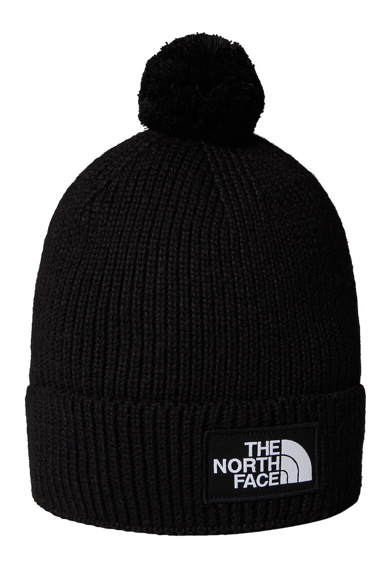The North Face Caciula striata cu ciucure - Negru