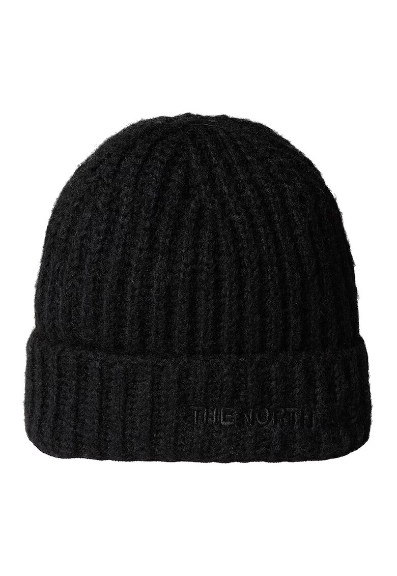 The North Face Caciula striata unisex cu broderie logo - Negru
