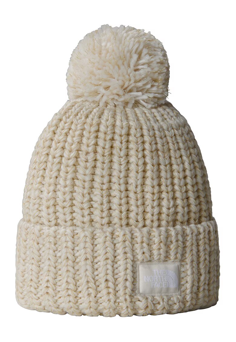 The North Face Caciula unisex cu ciucure si aplicatie logo - Bej
