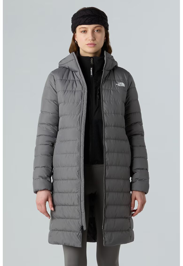 The North Face Geaca lunga cu logo - Gri