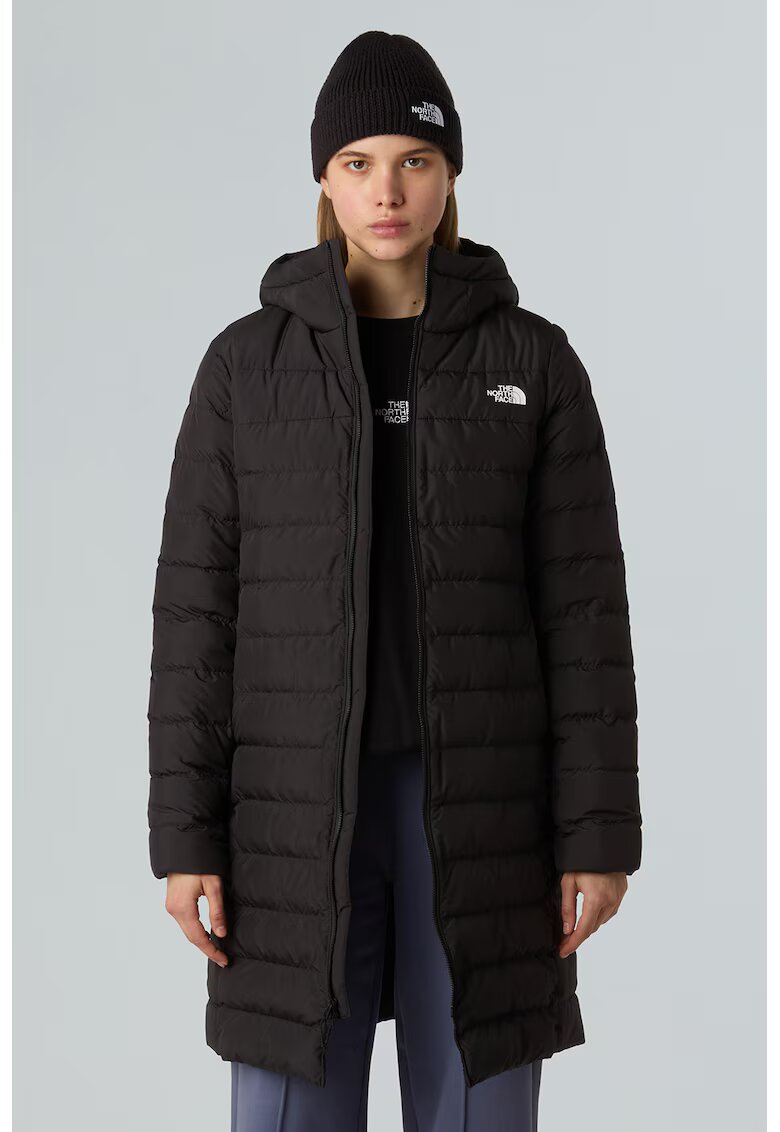 The North Face Geaca lunga cu logo - Negru