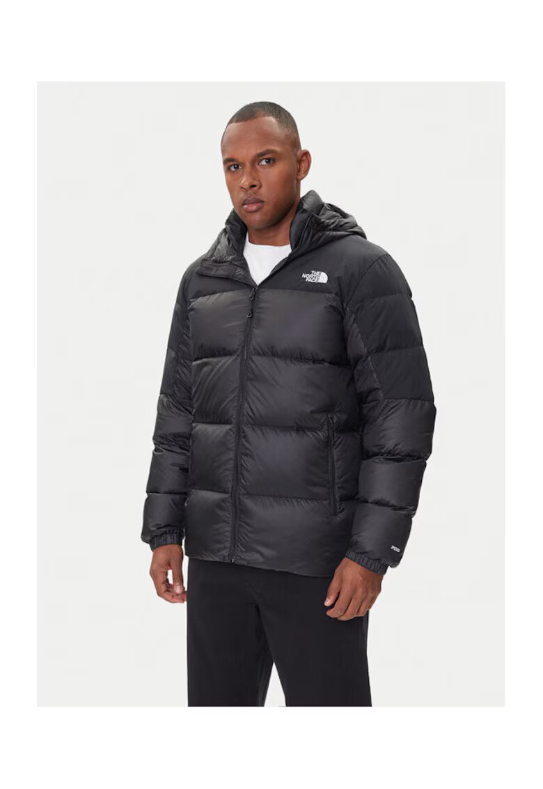 The North Face Geaca puf barbati - 100% poliester reciclat - Negru