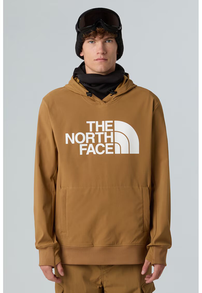 The North Face Hanorac cu logo si buzunar kangaroo - Alb/Maro scortisoara
