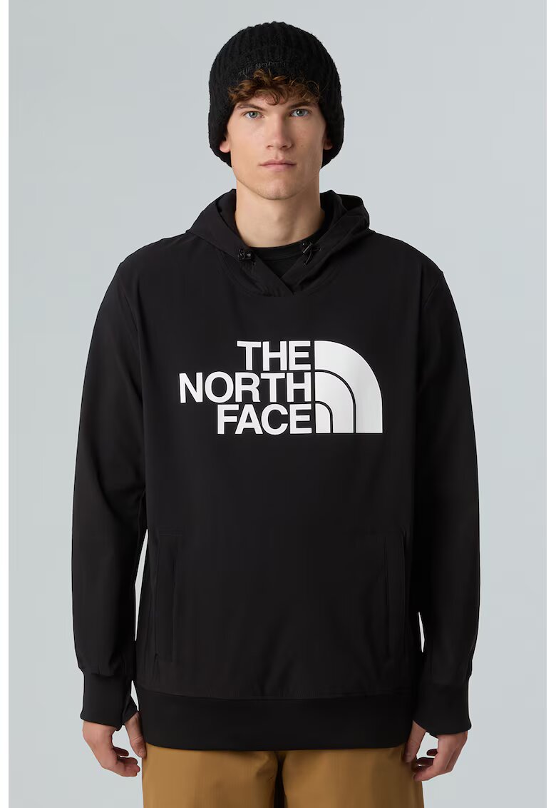 The North Face Hanorac cu logo si buzunar kangaroo - Alb/Negru