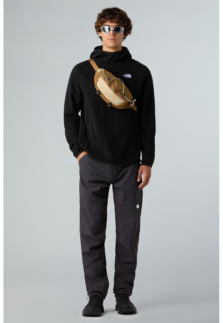 The North Face Hanorac din material fleece cu buzunar kangaroo pentru trekking Glacier - Negru