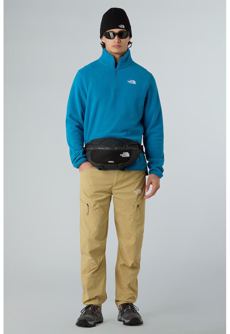 The North Face Hanorac din material fleece cu fenta scurta cu fermoar pentru trekking Glacier - Albastru deschis
