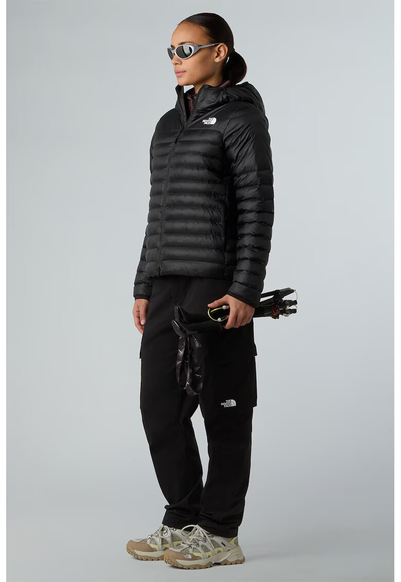 The North Face Jacheta cu fermoar si detaliu logo pentru drumetii - Negru