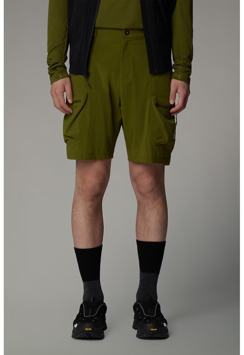 The North Face Pantaloni scurti cu buzunare multiple pentru drumetii - Verde masliniu