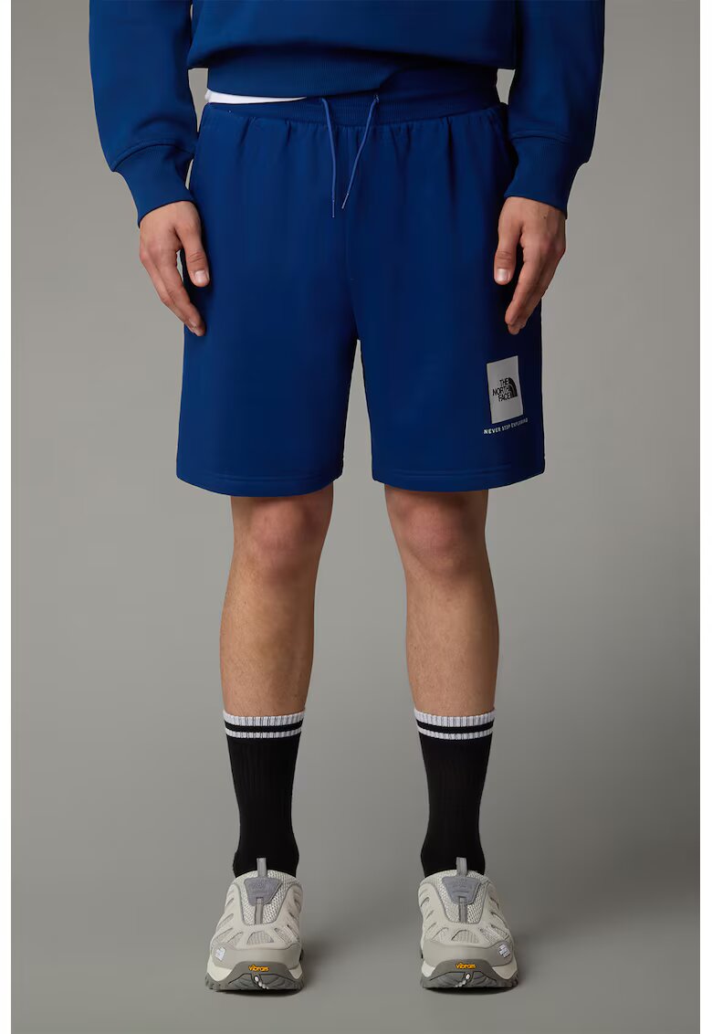 The North Face Pantaloni scurti cu snur si logo - Albastru indigo
