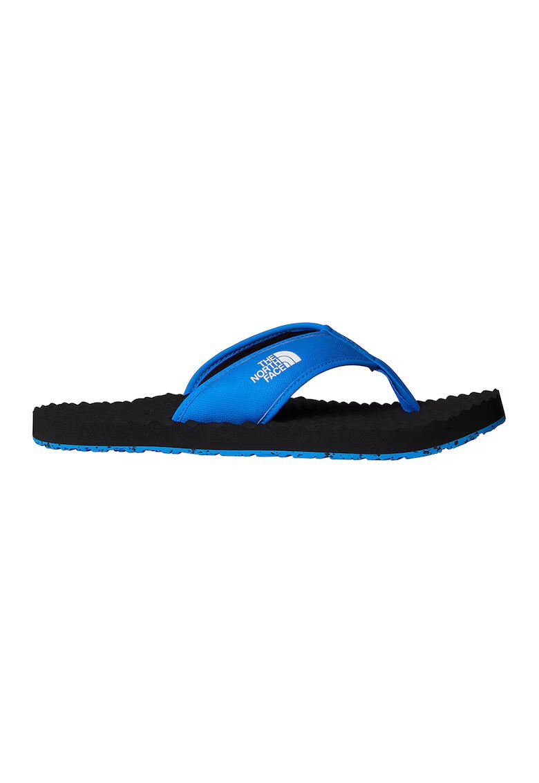 The North Face Papuci flip-flop cu imprimeu logo lateral Base Camp - Negru/Albastru royal