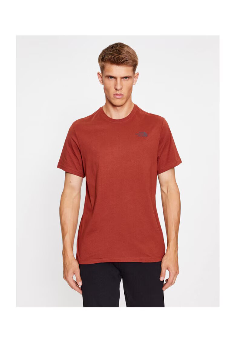 The North Face Tricou barbati caramiziu - bumbac -