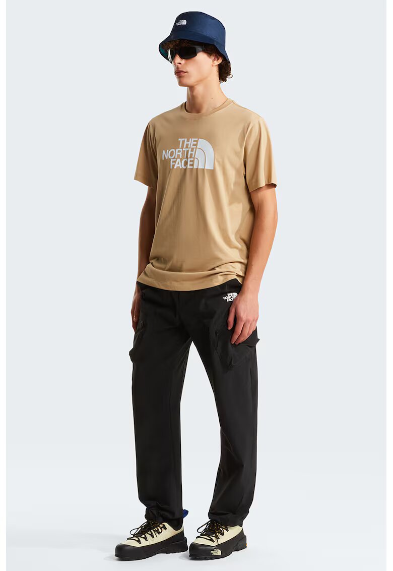 The North Face Tricou cu decolteu la baza gatului si imprimeu logo Evolution - Maro camel