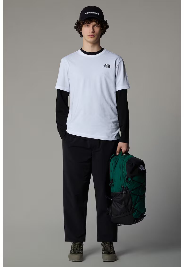 The North Face Tricou cu decolteu la baza gatului si imprimeu logo pe partea din spate - Alb