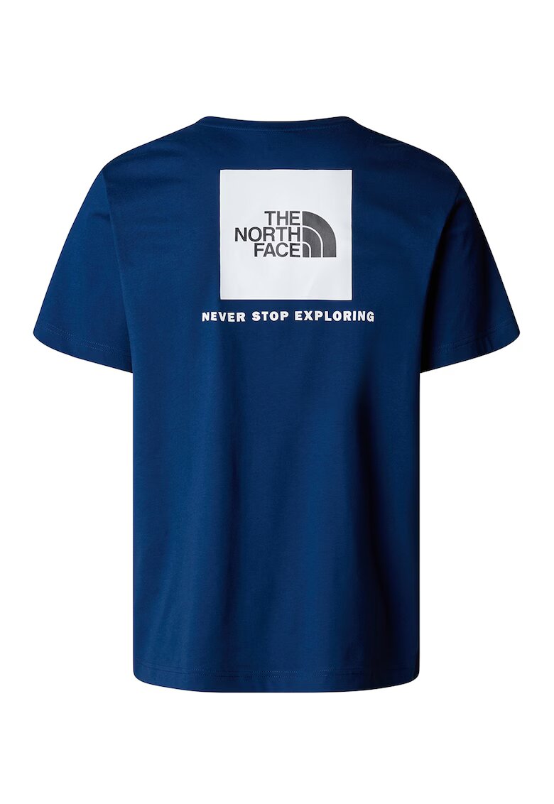 The North Face Tricou cu decolteu la baza gatului si imprimeu logo pe partea din spate - Bleumarin