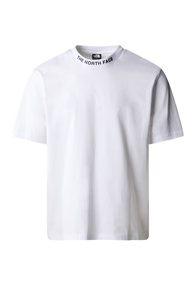 The North Face Tricou de bumbac cu decolteu la baza gatului - Alb