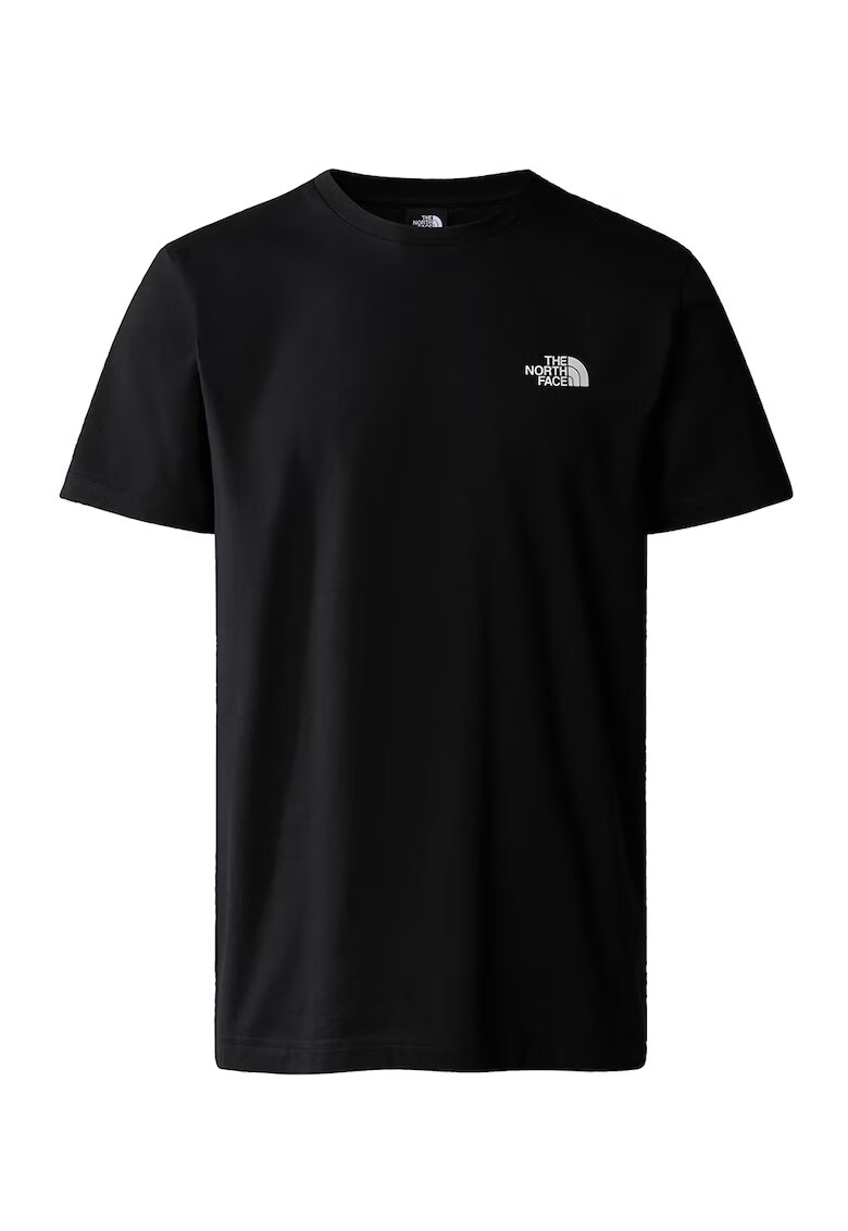 The North Face Tricou din amestec de bumbac cu decolteu la baza gatului - Negru