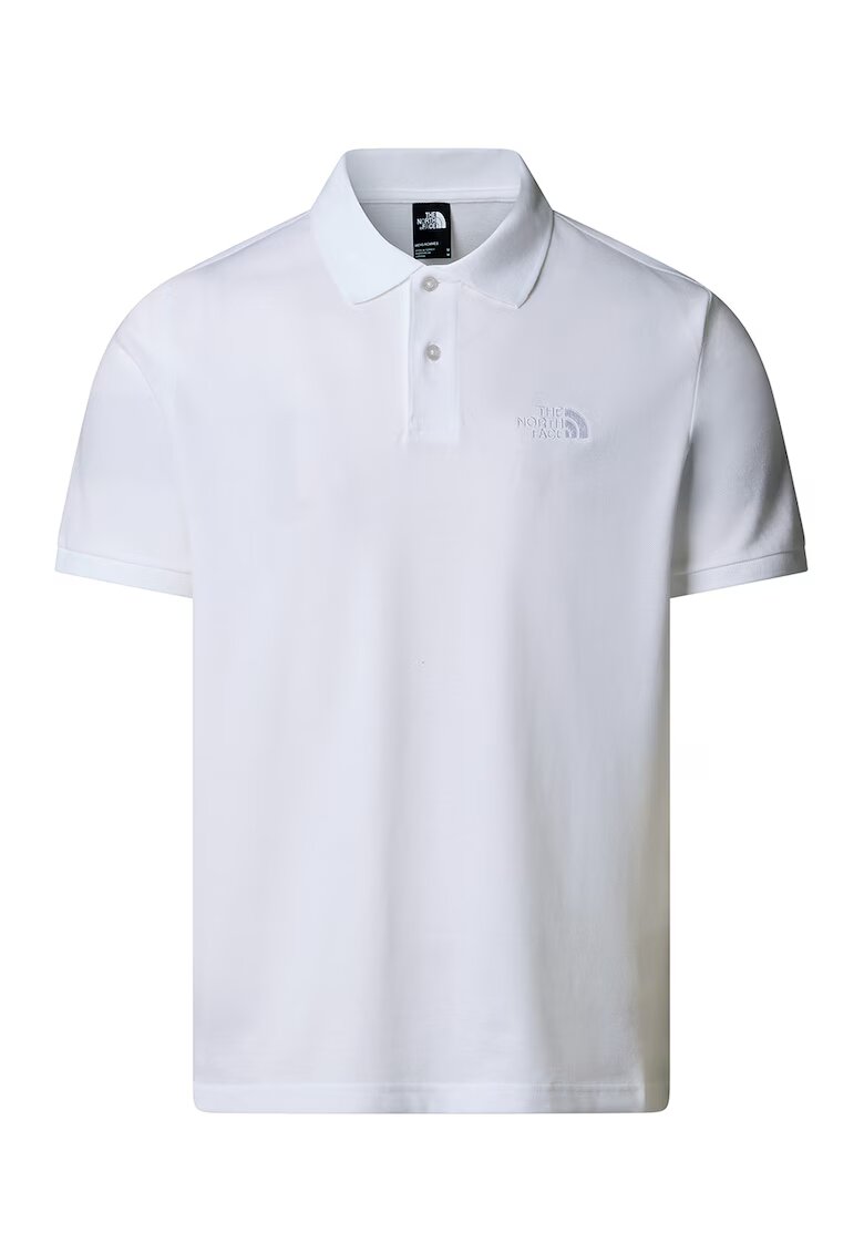 The North Face Tricou polo cu logo brodat - Alb
