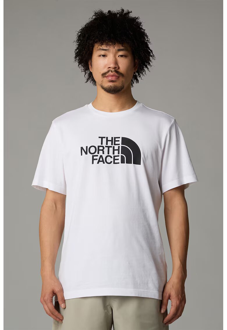 The North Face Tricou regular fit cu decolteu la baza gatului si imprimeu logo - Alb/Negru