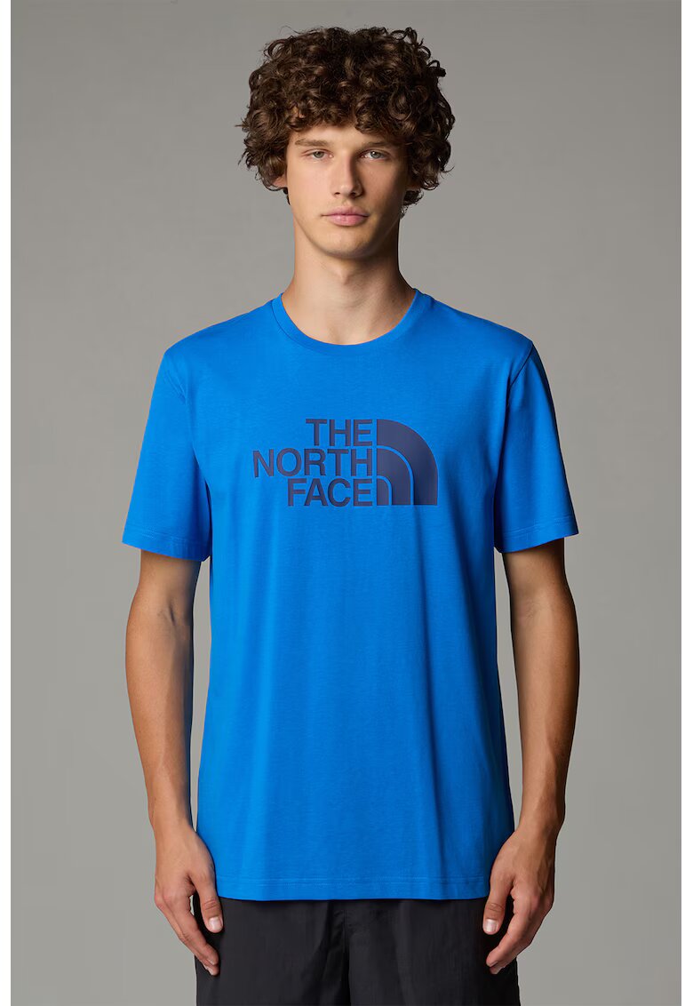 The North Face Tricou regular fit cu decolteu la baza gatului si imprimeu logo - Albastru royal