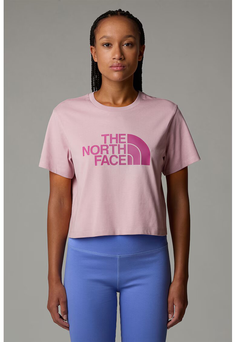 The North Face Tricou relaxed fit cu imprimeu logo - Roz prafuit
