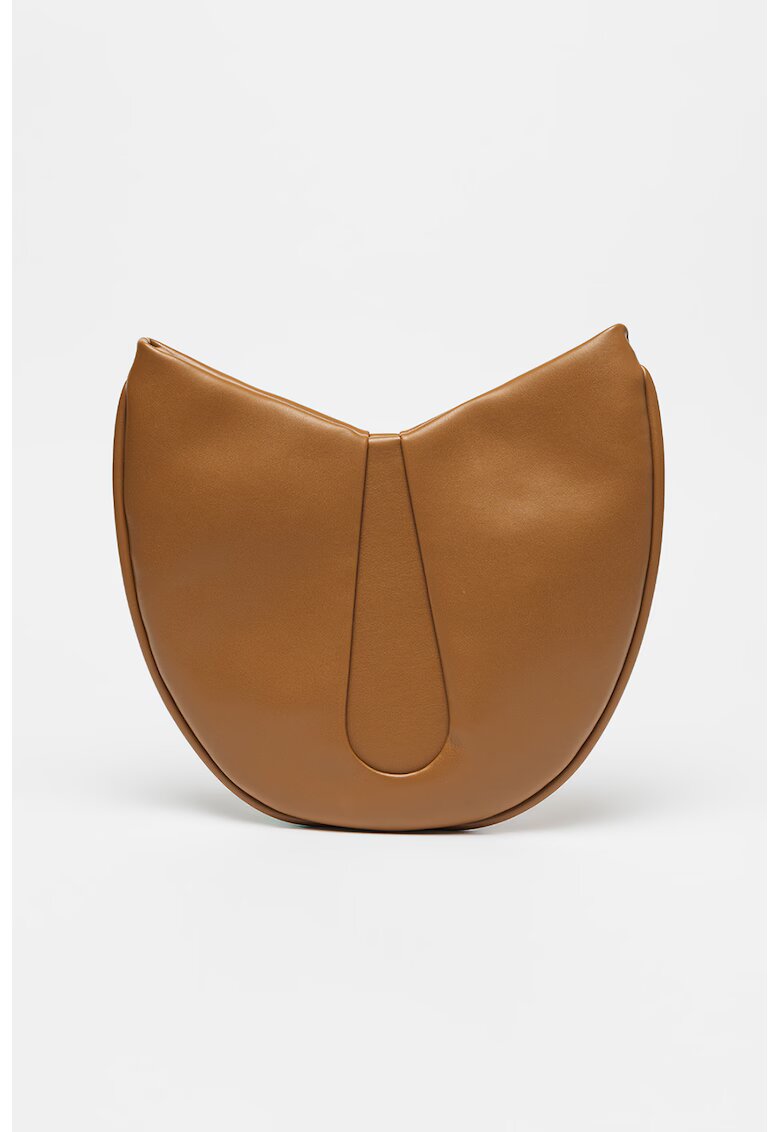 THEMOIRè Geanta din piele ecologica cu bareta de umar in diverse culori - Caramel - 30x39x2