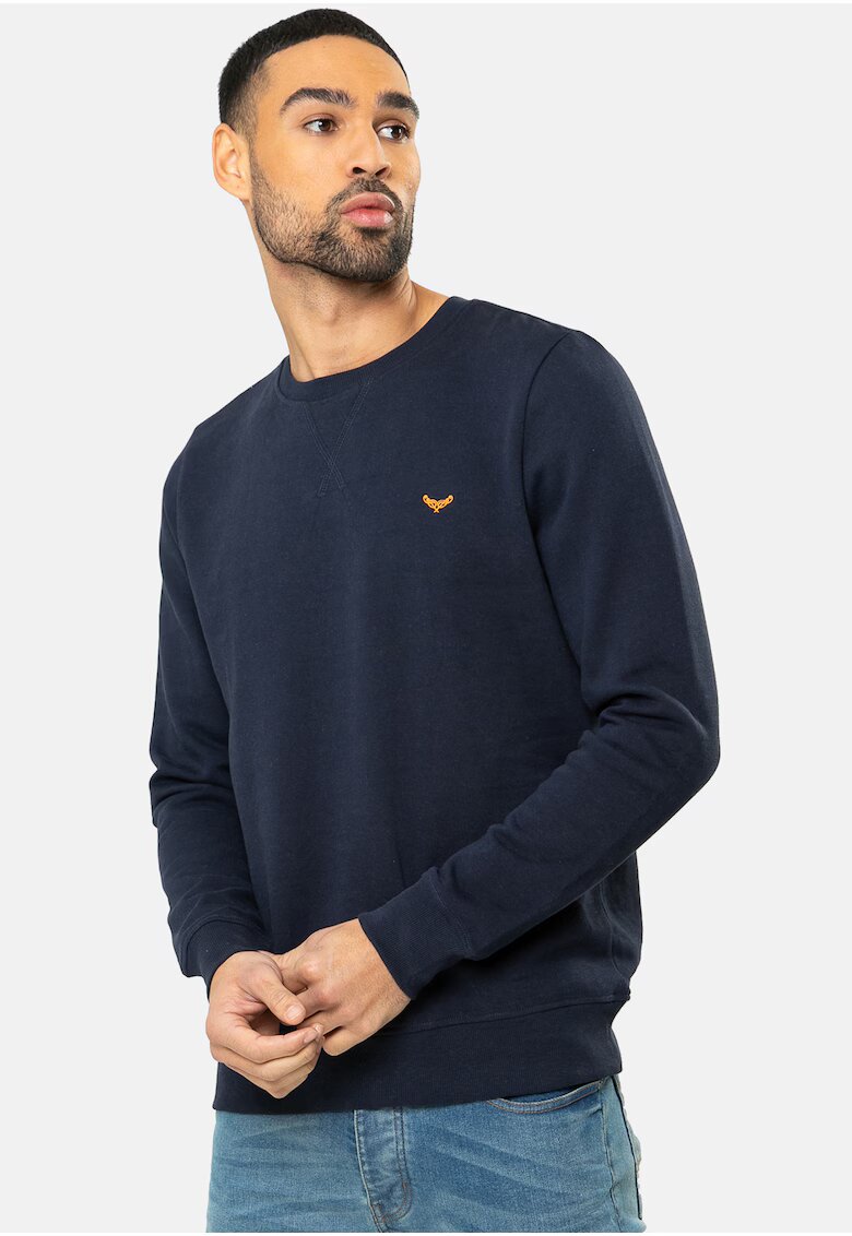 Threadbare Bluza de trening cu decolteu la baza gatului Satsuma - Albastru