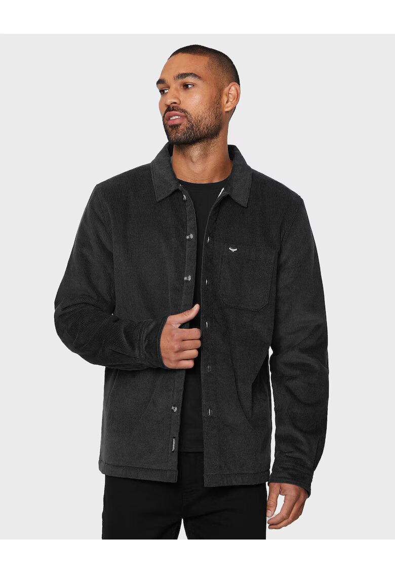 Threadbare Camasa din reiat Mercer 2589 - Negru
