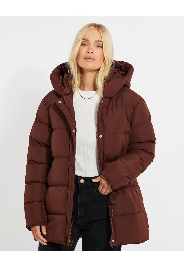 Threadbare Geaca cu gluga Hayley 7449 - Maro inchis