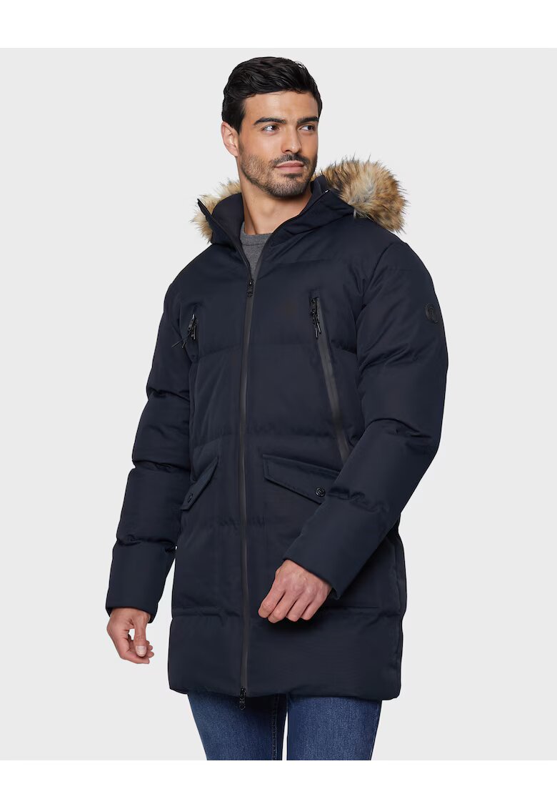 Threadbare Geaca midi cu gluga Renfield 8035 - Bleumarin