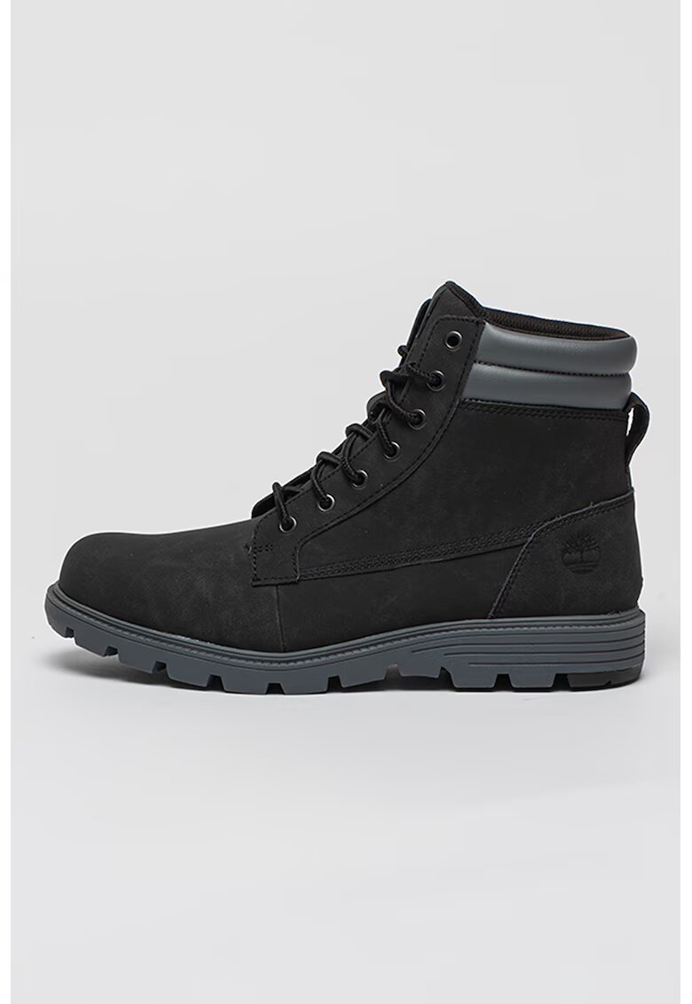 Timberland Bocanci de piele cu finisaj rezistent la apa Walden Park - Negru stins