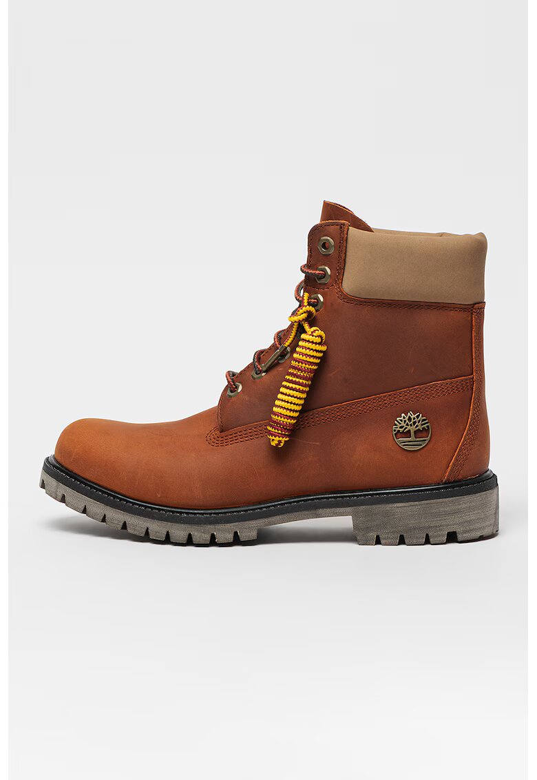Timberland Bocanci impermeabili de piele nabuc Premium 6 - Maro cognac