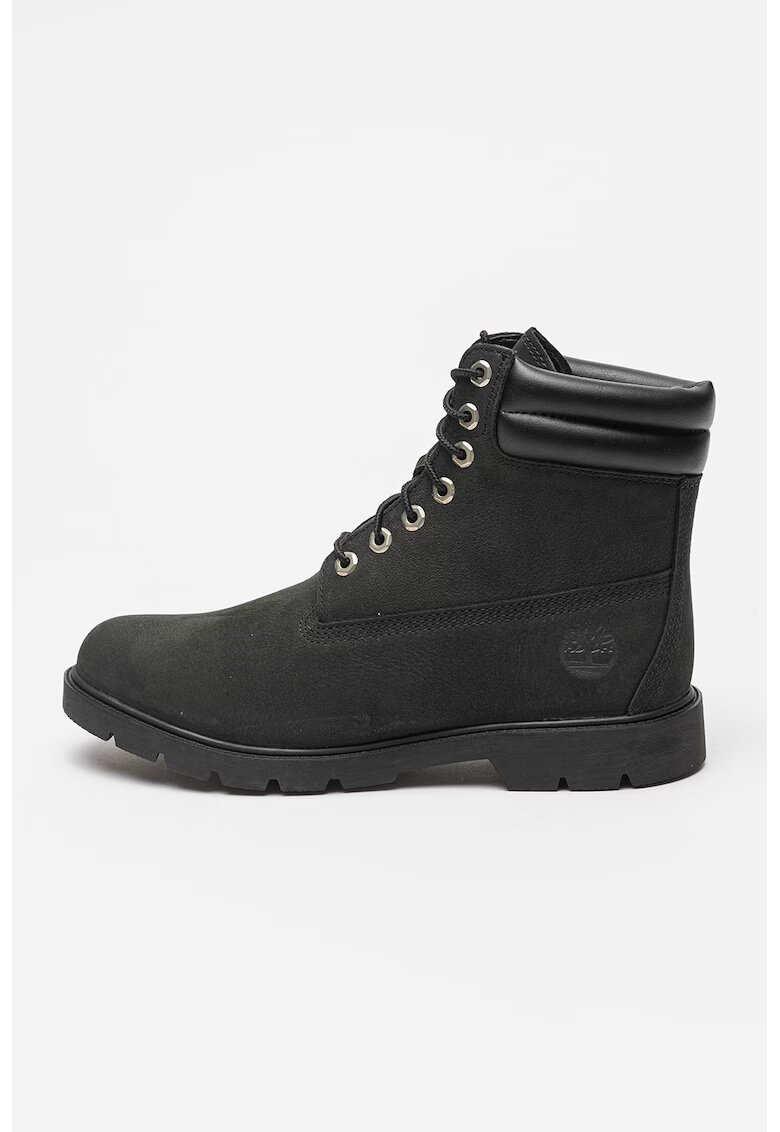 Timberland Bocanci impermeabili de piele nabuc Premium - Negru/Negru stins
