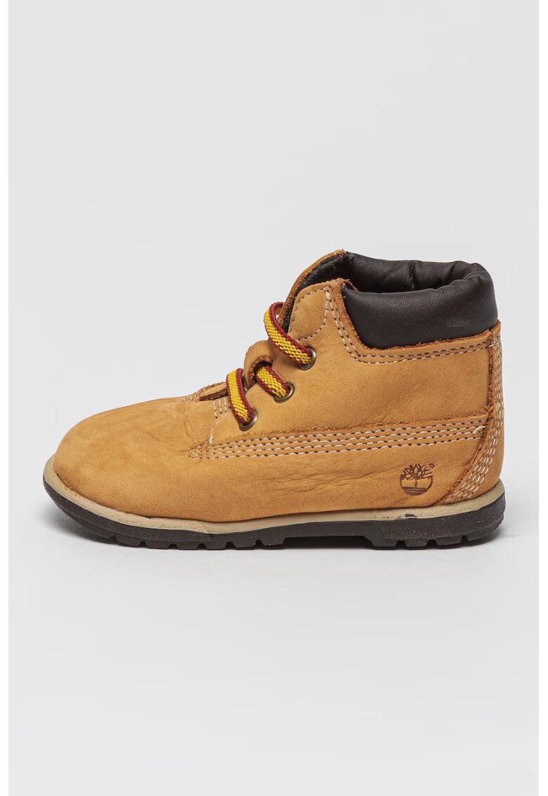 Timberland Ghete de piele cu logo - Maro deschis