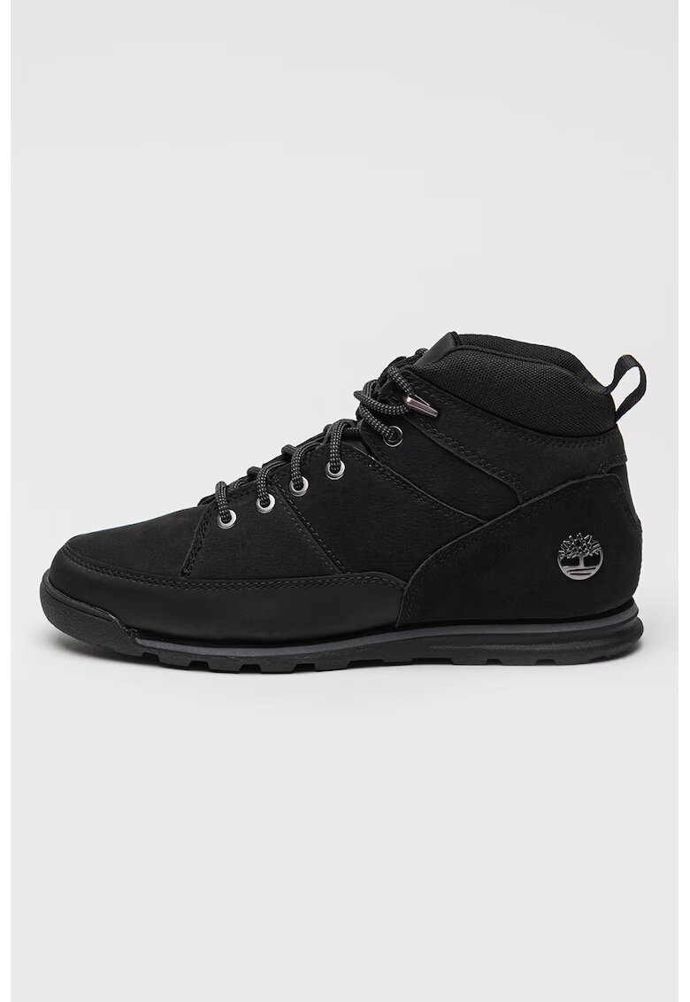 Timberland Ghete de piele cu sireturi Euro Rock - Negru