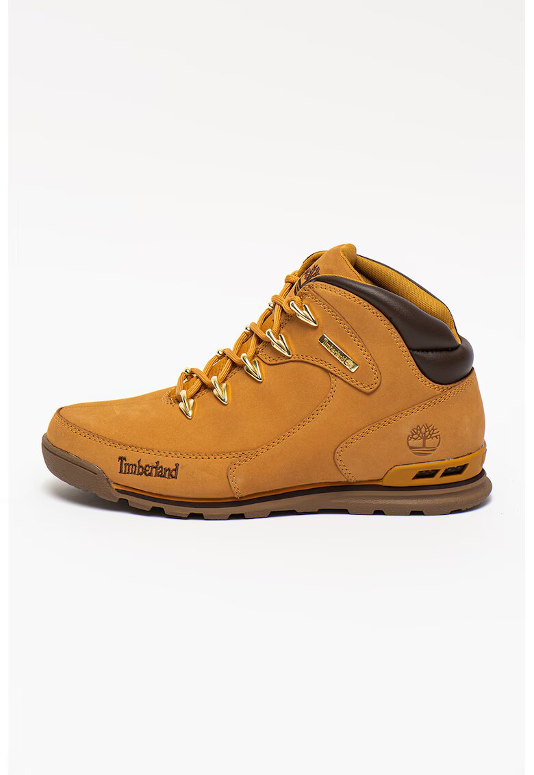 Timberland Ghete de piele nabuc Euro Rock - Maro camel