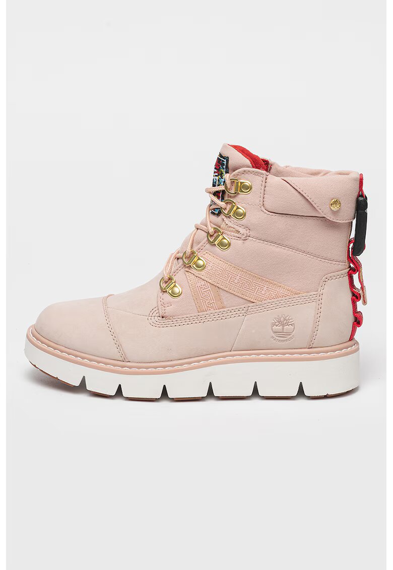 Timberland Ghete impermeabile din piele nabuc Raywood - Roz pal
