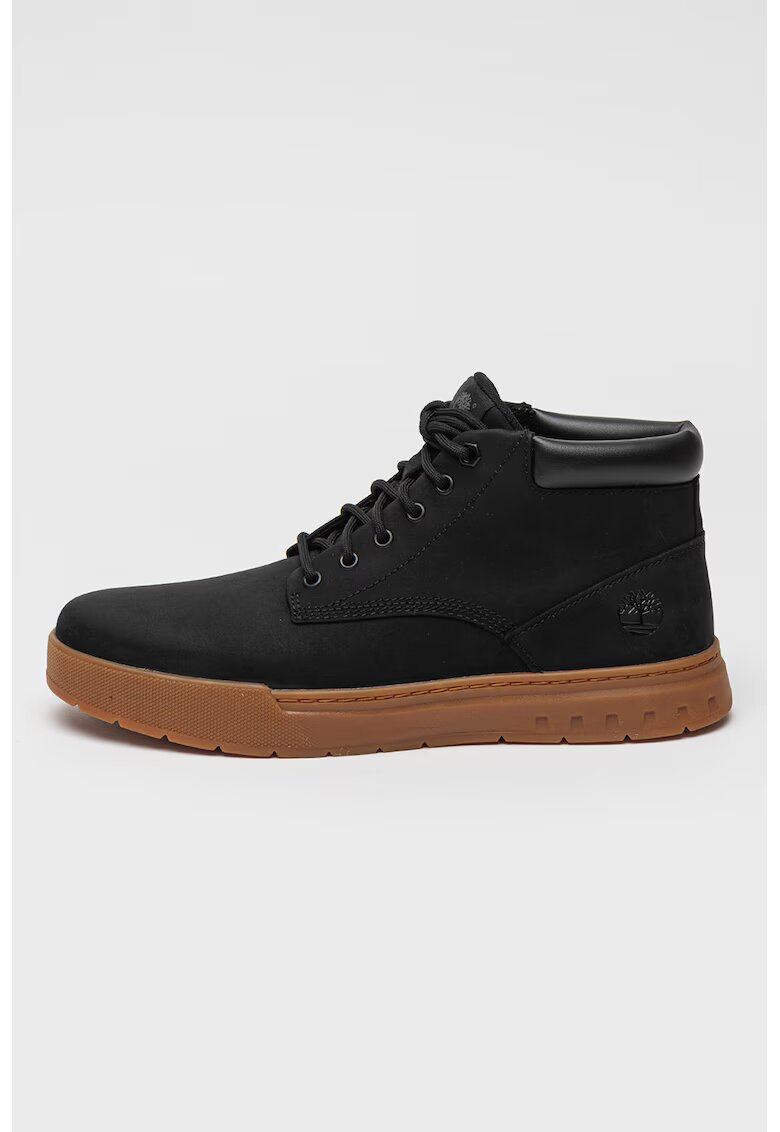 Timberland Ghete medii de piele nabuc Maple Grove - Negru