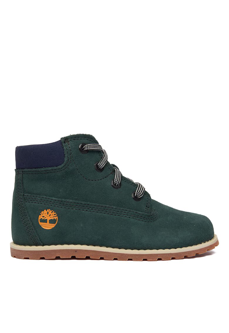 Timberland Ghete sport baieti - piele intoarsa - verde inchis -