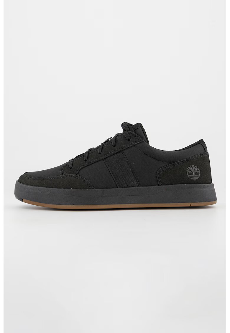 Timberland Pantofi sport cu insertii din piele nabuc Davis - Negru