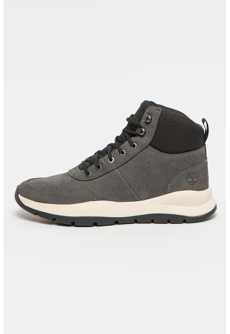 Timberland Pantofi sport inalti de piele nabuc Boroughs - Gri