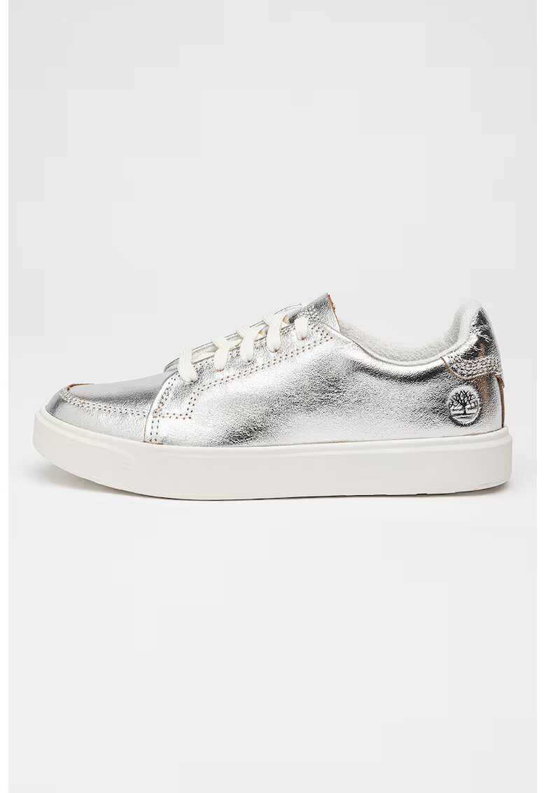 Timberland Pantofi sport low-cut de piele Emerson Street - Argintiu