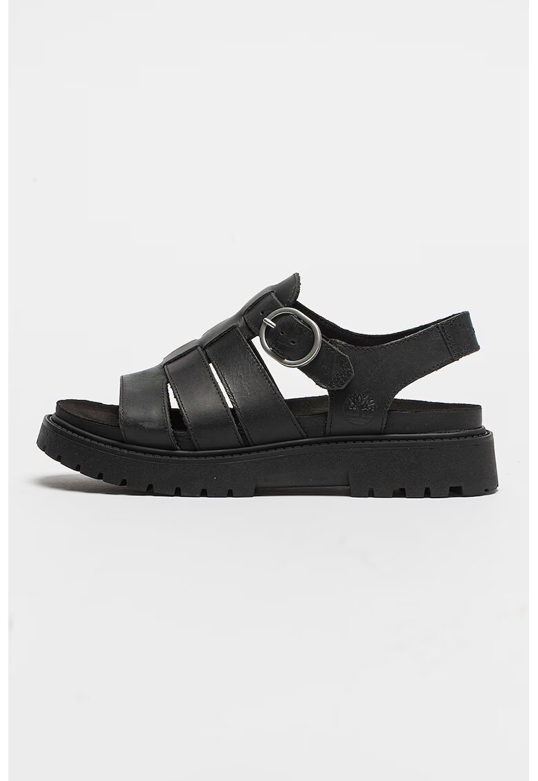 Timberland Sandale de piele cu catarama - Negru