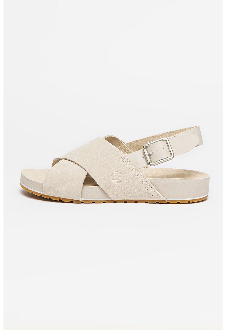 Timberland Sandale de piele intoarsa si piele Malibu Waves - Crem