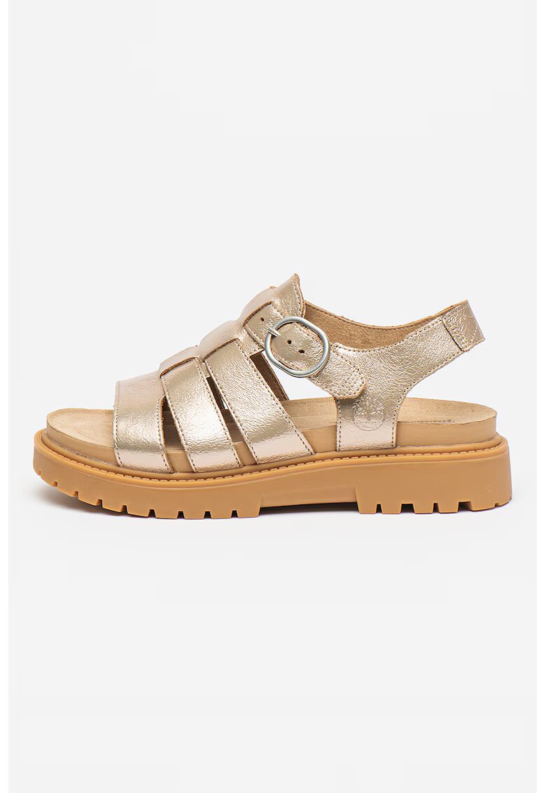 Timberland Sandale din piele cu catarama Clairmont - Auriu