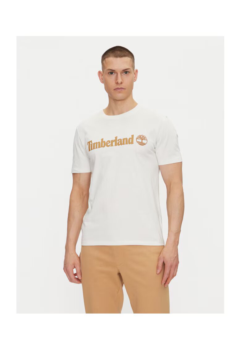 Timberland Tricou barbati TB0A5UPQCM91 - Bumbac - Ecru - Ecru